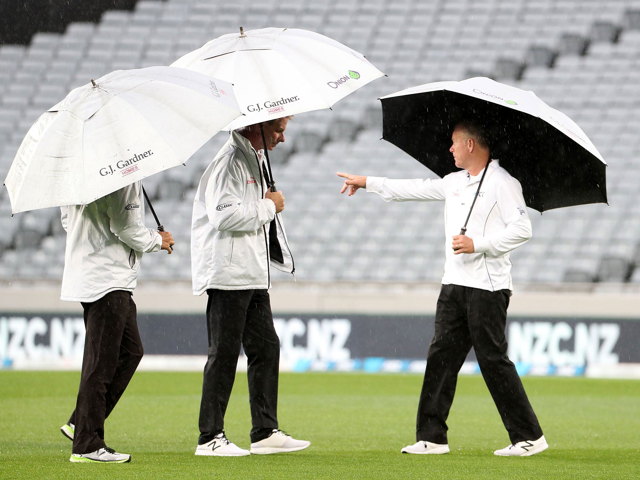 Just 17 balls were played because of the rain