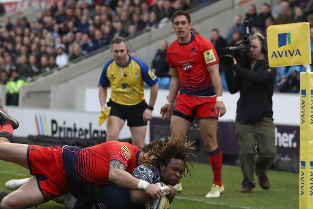 Marland Yarde helped Sale secure the bonus point by half-time