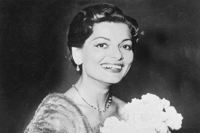 Lys Assia shortly after winning the very first Eurovision Song Contest with her song 'Refrain'