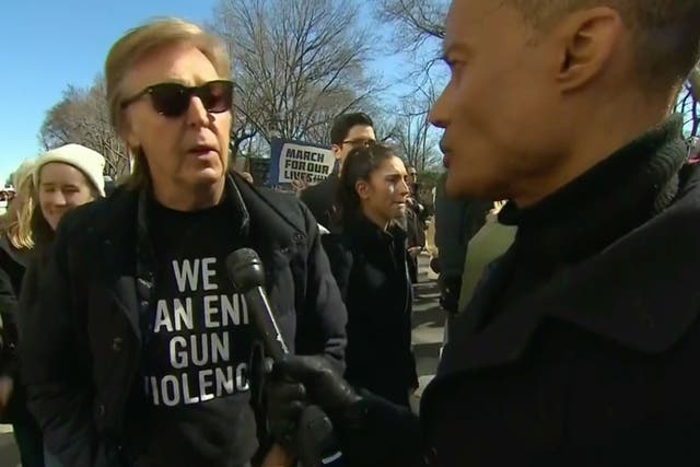 Sir Paul McCartney at the New York March for Our Lives event