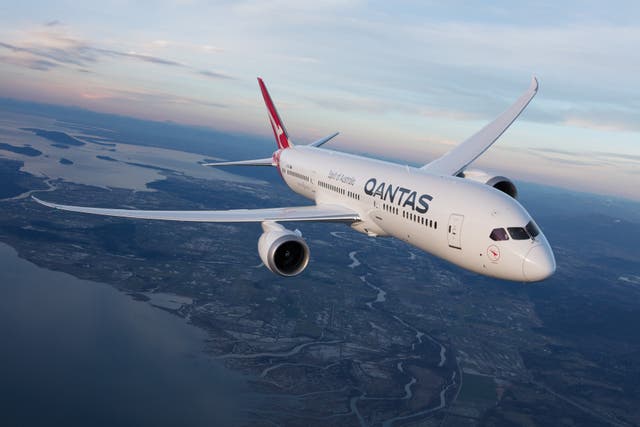 Qantas' Boeing 787-9 Dreamliner used for the historic flight
