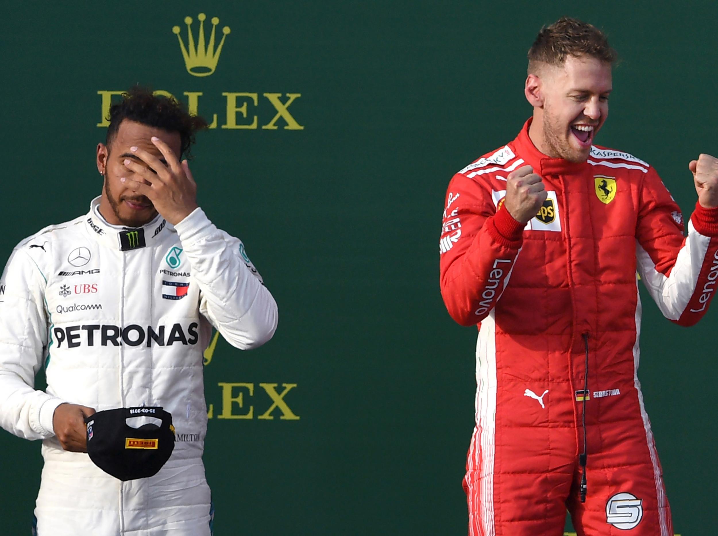 Hamilton was shocked when Vettel emerged from the pits ahead of him
