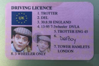 Police catch man using fake 'Del Boy' driving licence | The Independent ...