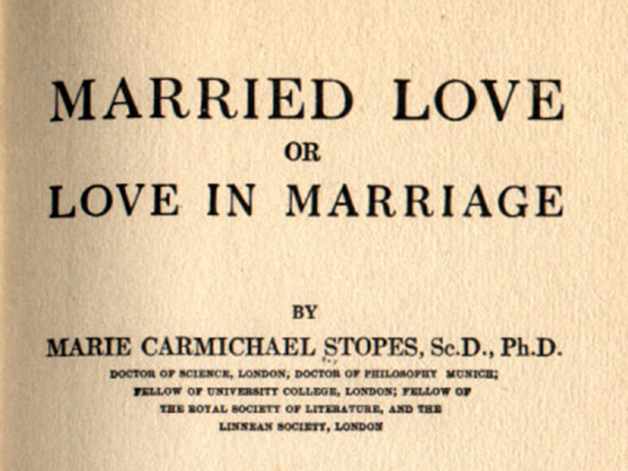 The first edition of ‘Married Love’