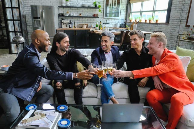 Queer Eye making a toast. Credit: Netflix