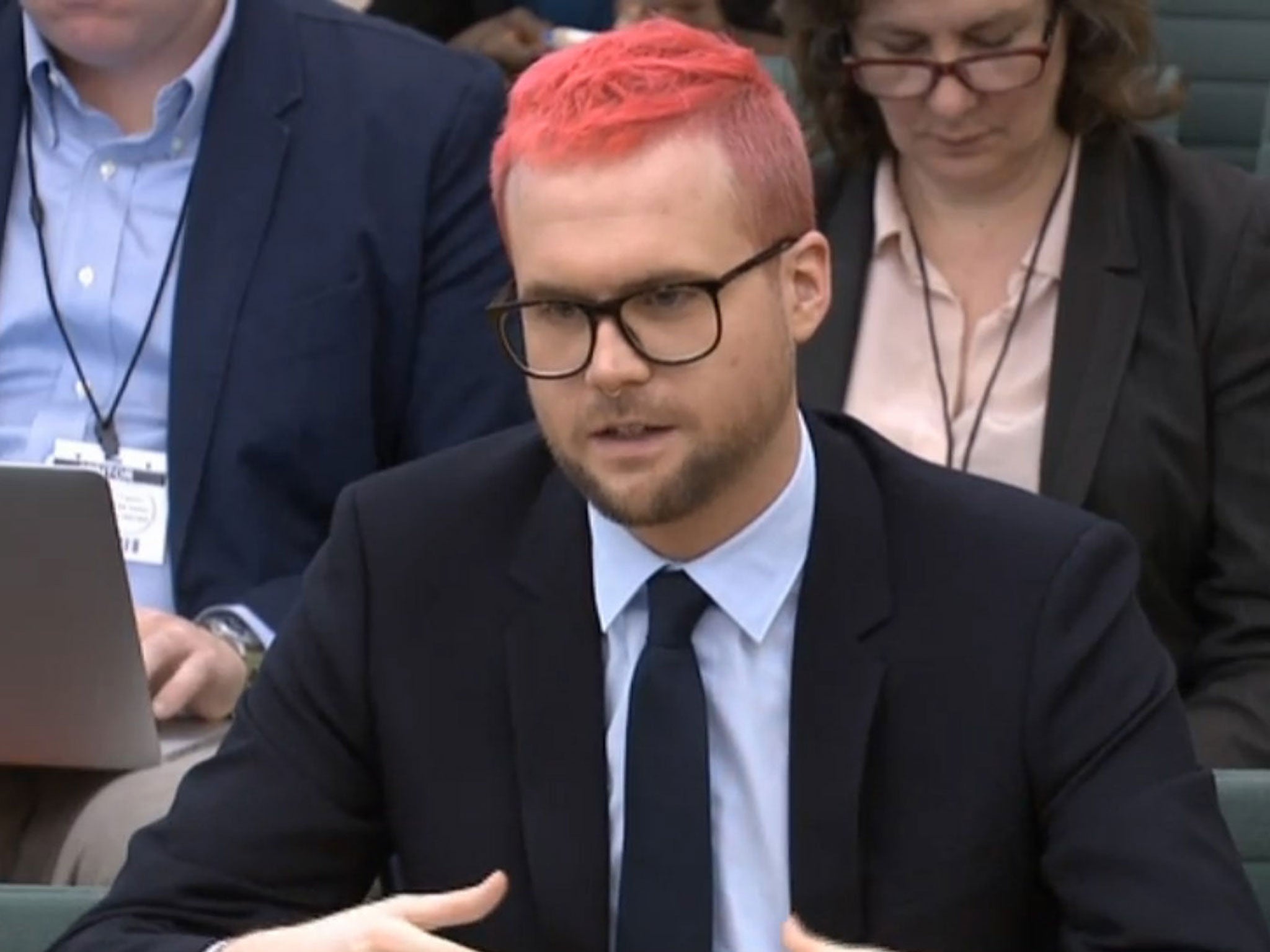 Cambridge Analytica whistleblower Christopher Wylie gives evidence to the House of Commons Digital, Culture, Media and Sport Committee's inquiry into fake news