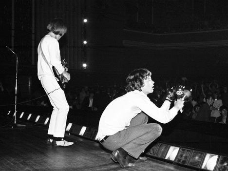 Jagger and guitarist Brian Jones at the Adelphi on the band’s second Irish tour of 1965