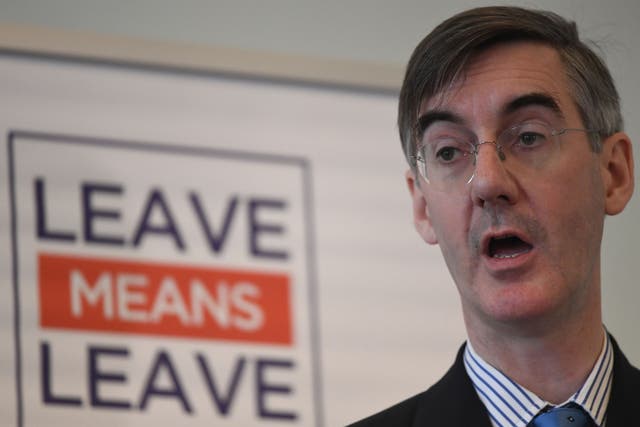 Supporters such as Dominic Raab, Priti Patel and Jacob Rees-Mogg (above) had not even been involved with the ERG before the shock Leave vote