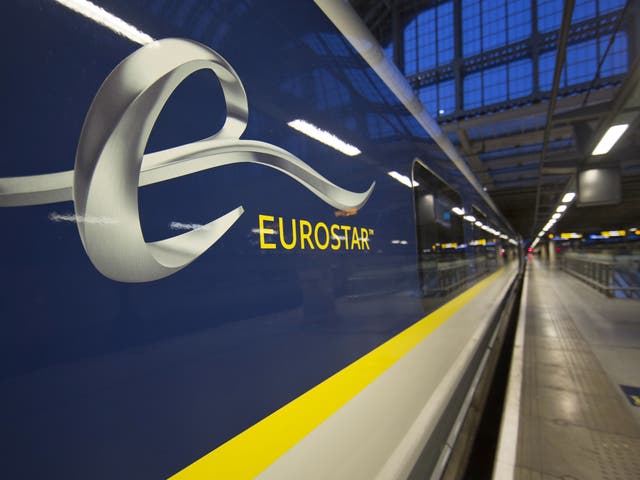 Eurostar train at St Pancras Station