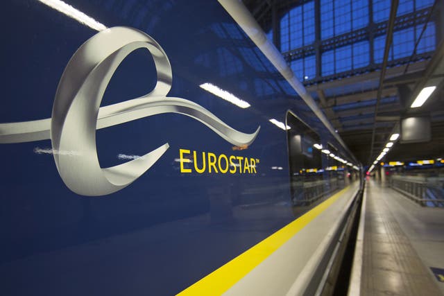 Eurostar train at St Pancras Station