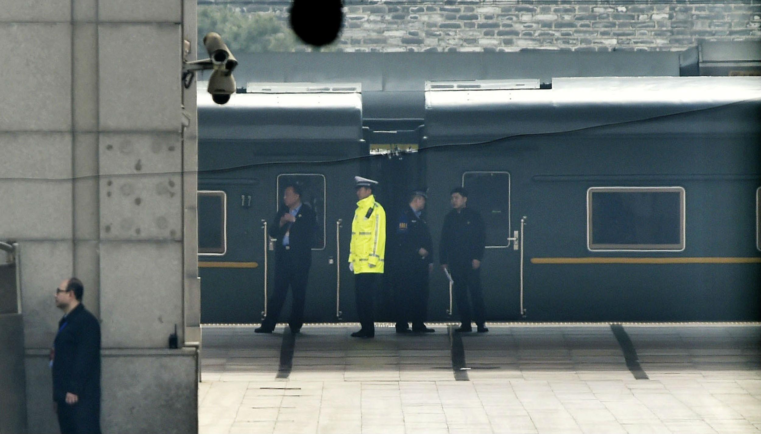 A convoy was seen leaving the station (Associated Press)