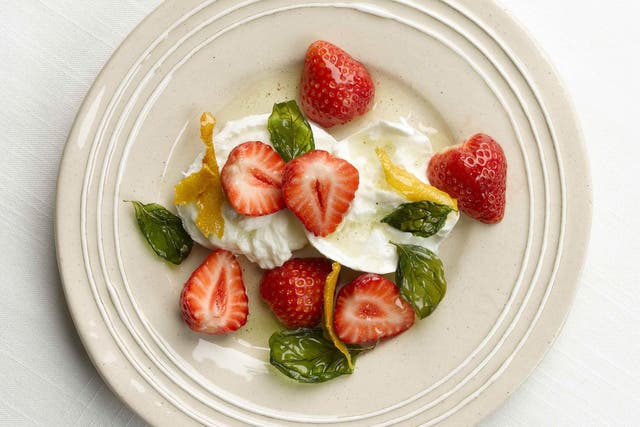 Strawberries have their own natural sweetness, but partner them with mozzarella, lemon and basil for a modern way to eat them 