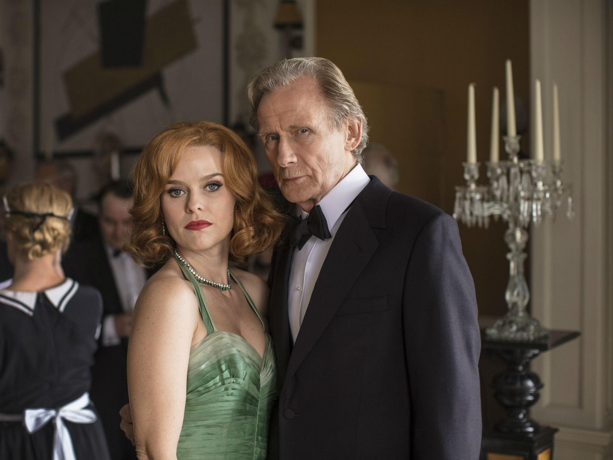 Alice Eve as Gwenda Vaughan with Nighy as Leo Argyll in the new show