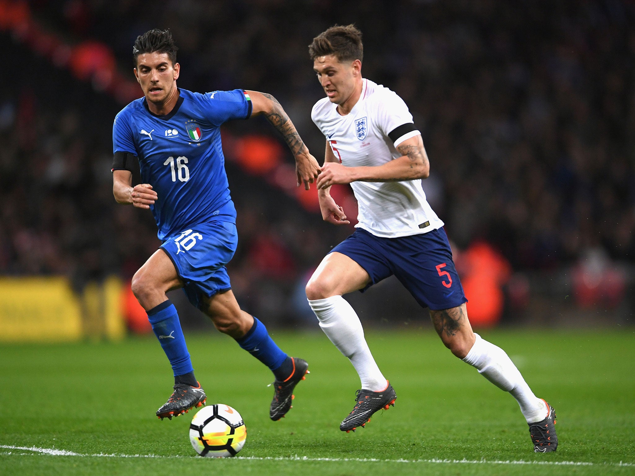 &#13;
John Stones is likely to start at centre-back in Russia &#13;