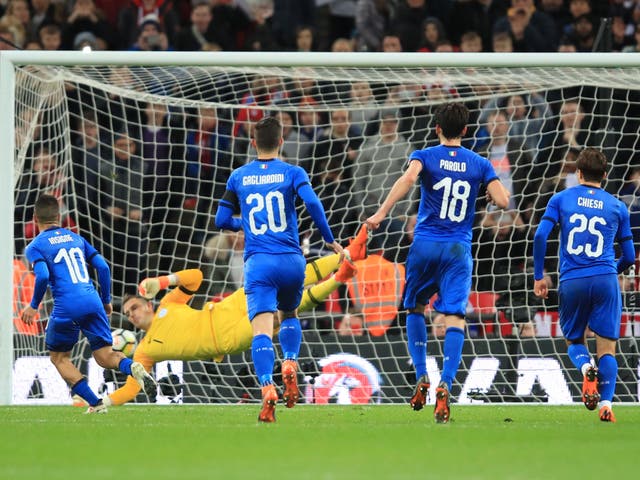 Lorenzo Insigne drew the Italians level from the penalty spot