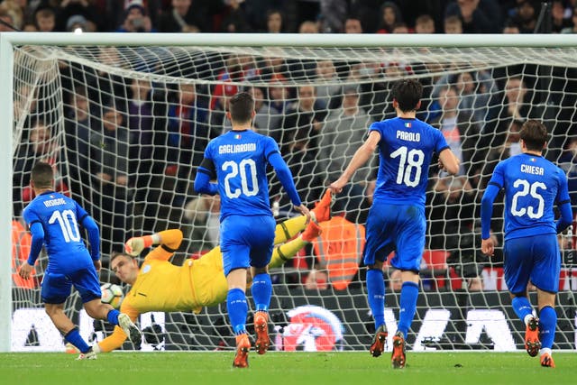 Lorenzo Insigne drew the Italians level from the penalty spot