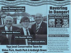 Former Conservative minister condemns ‘racist’ Tory leaflet