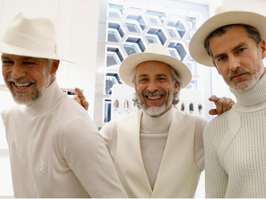 Models at Billionaire’s show during Men’s Fashion Week in Milan: like the Man from Del Monte, you too can say ‘yes’ to such an ensemble