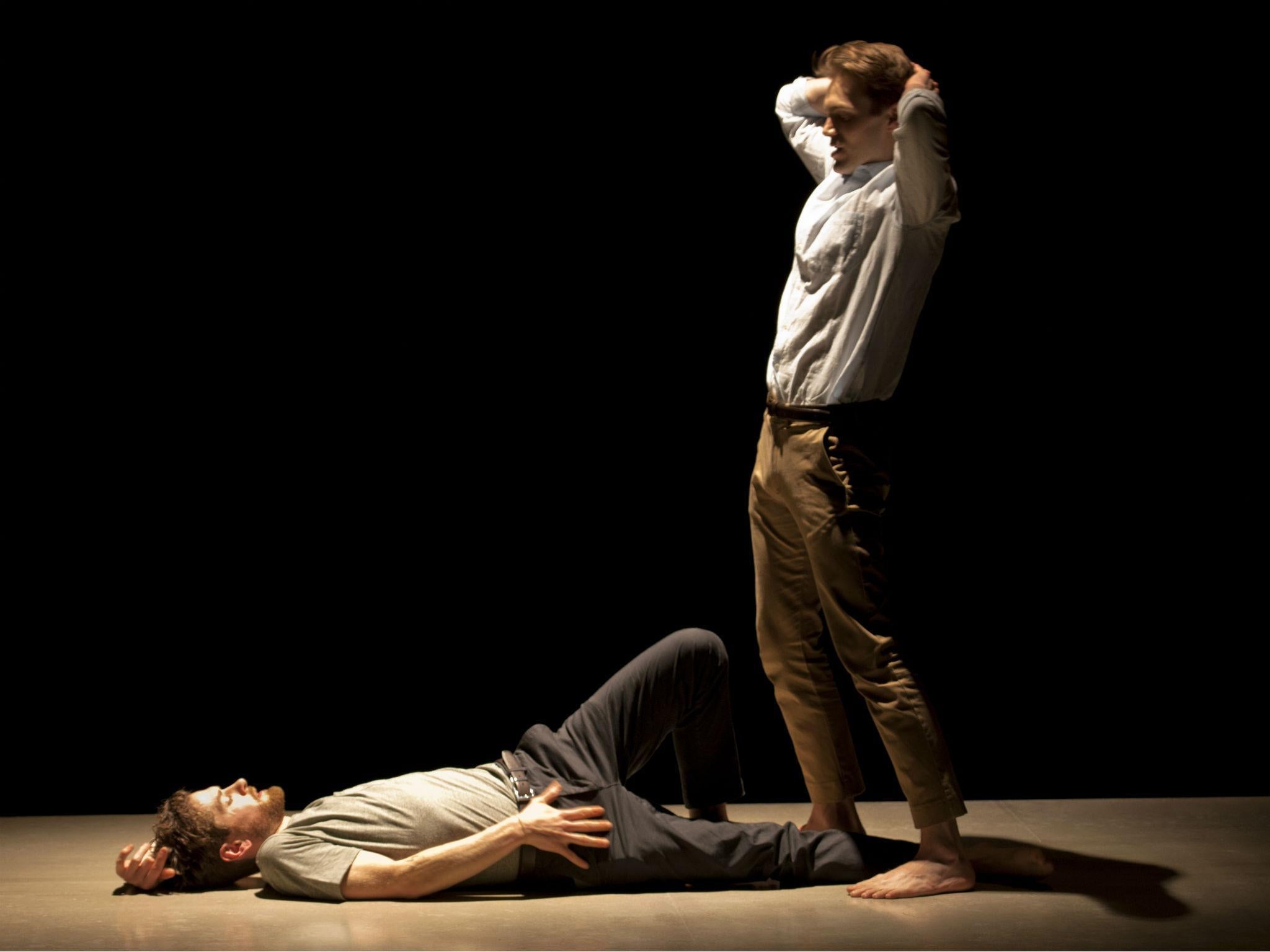 Andrew Burnap as Toby (right) and Kyle Soller as Eric in ‘The Inheritance’ at the Young Vic