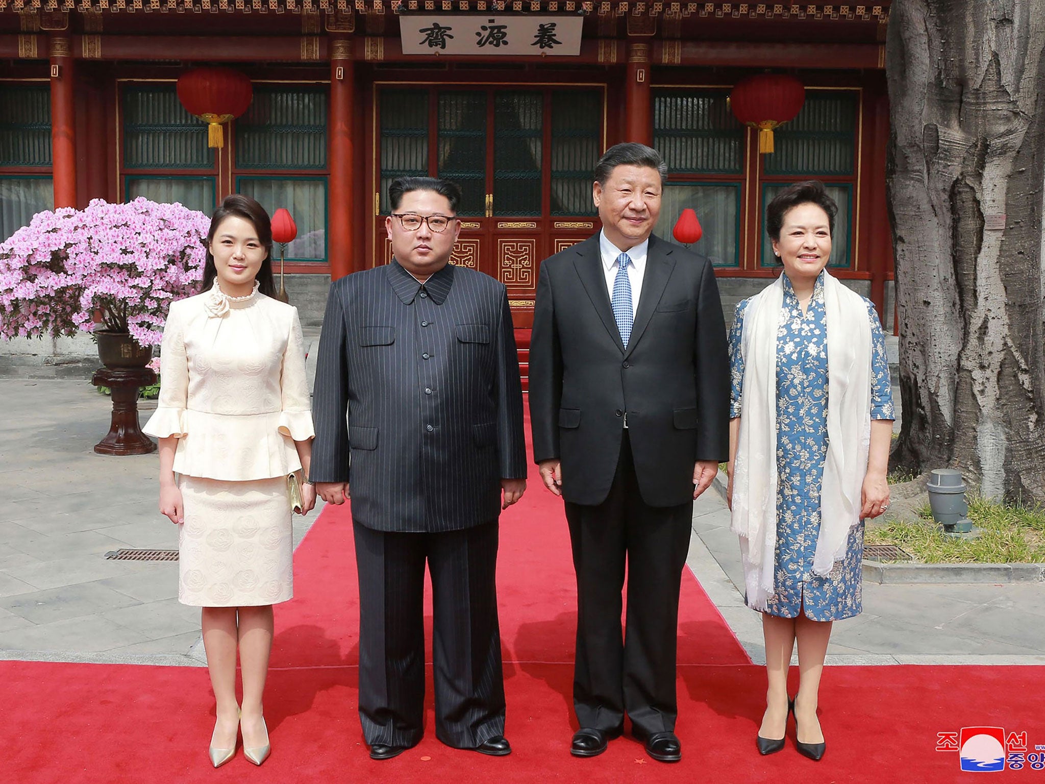 Kim Jong-un and his wife, Ri Sol-ju, were treated to a lavish welcome by China's president, Xi Jinping during a secretive trip to Beijing