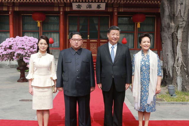 Kim Jong-un and his wife, Ri Sol-ju, were treated to a lavish welcome by China's president, Xi Jinping during a secretive trip to Beijing