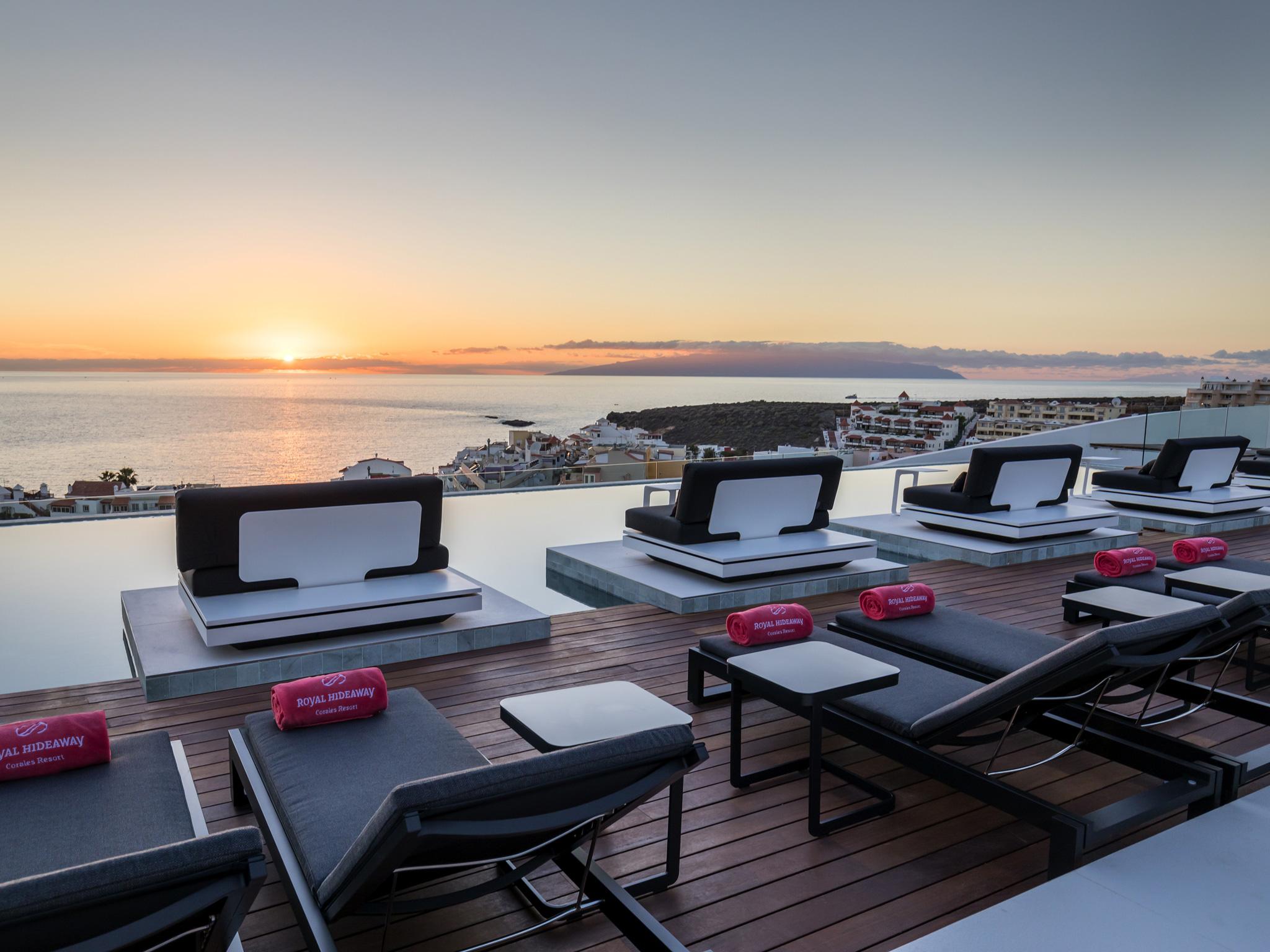 Rooftop swimming pool in Royal Hideaway Corales Beach resort (adults-only)