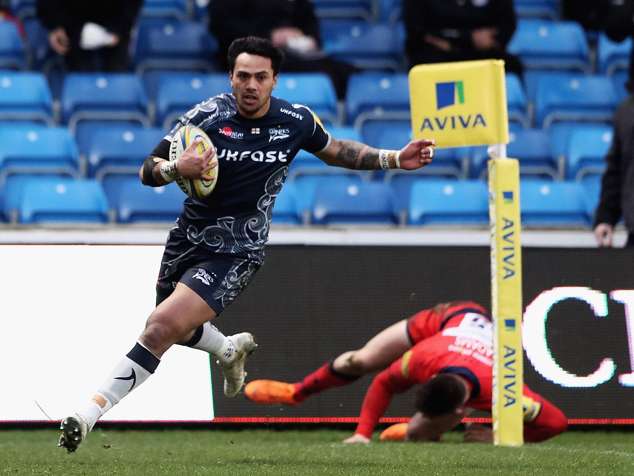 Denny Solomona has been charged with allegedly verbally abusing Worcester's Jamie Shillcock