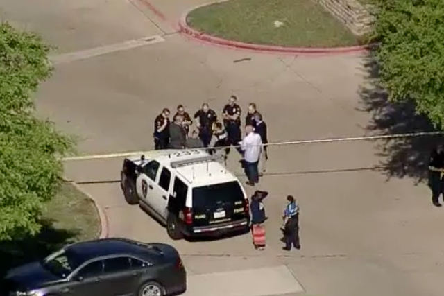 Police investigate a reported shooting in Plano, Texas
