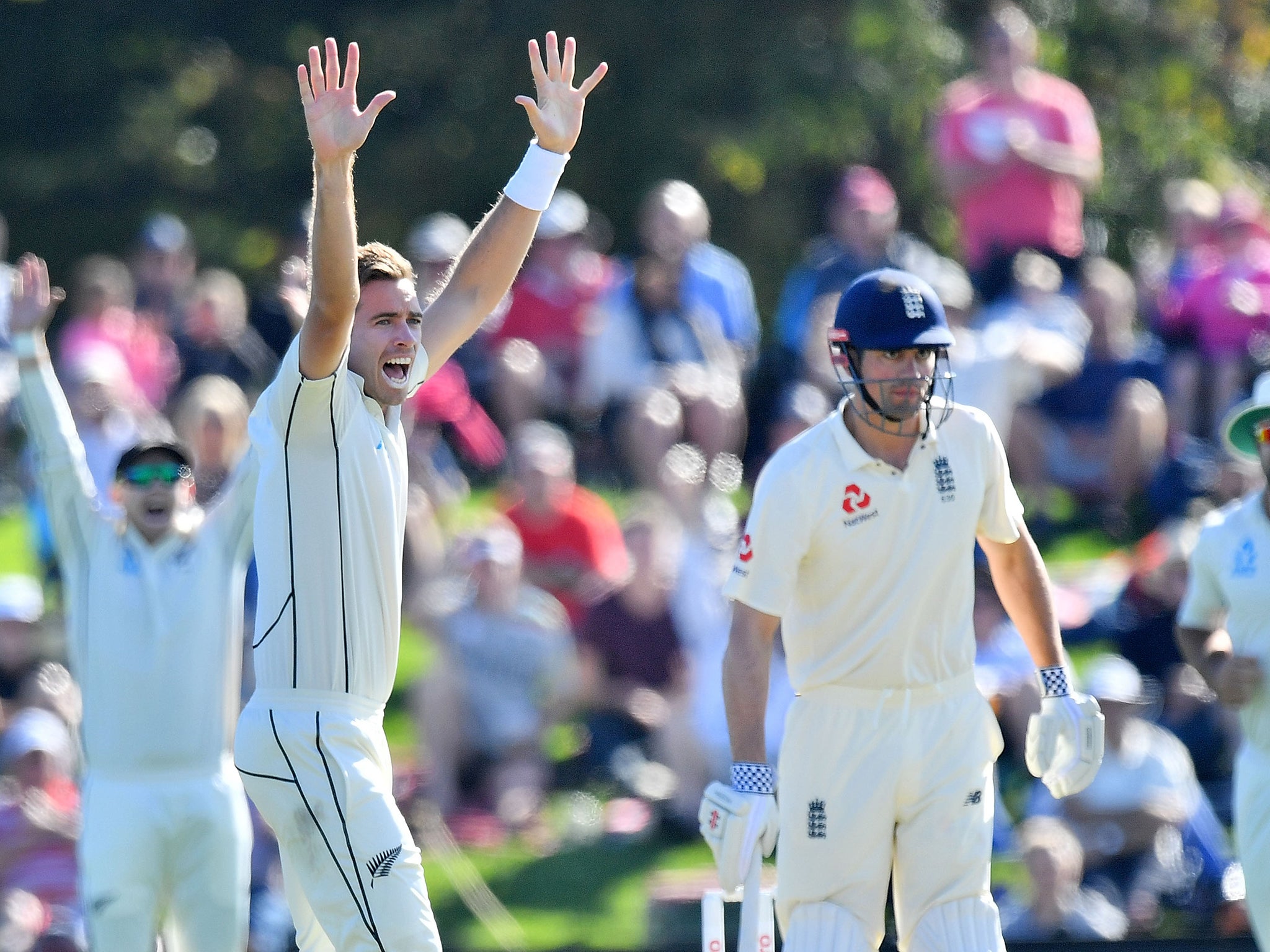 Tim Southee took five wickets on the first day for just 60 runs