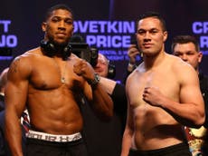 Joshua at lightest weight since 2014 for Parker unification fight
