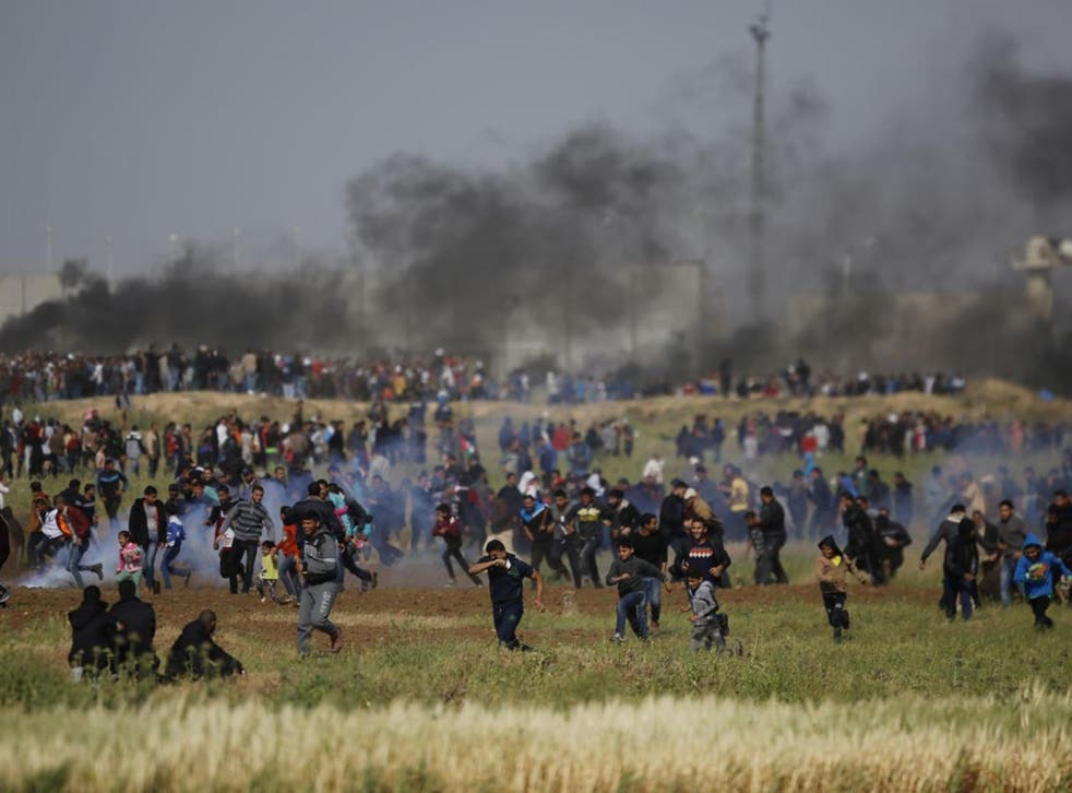 Israel responded to peaceful protests with frontline violence