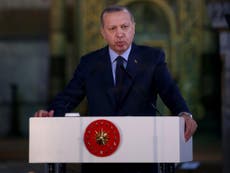 Erdogan recites Islamic prayer at Hagia Sophia triggering outcry 