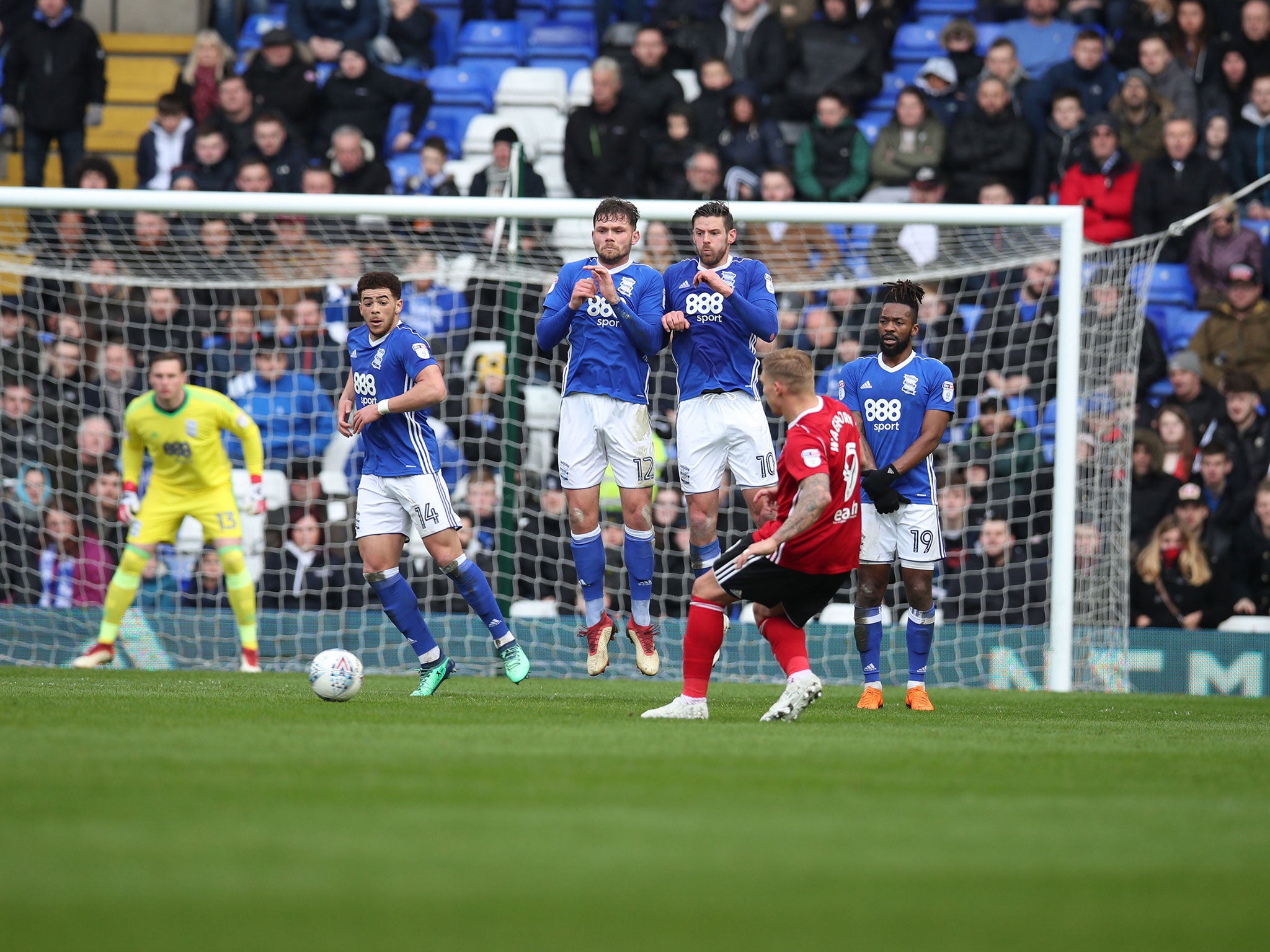 Martyn Waghorn with a free kick for Ipswich