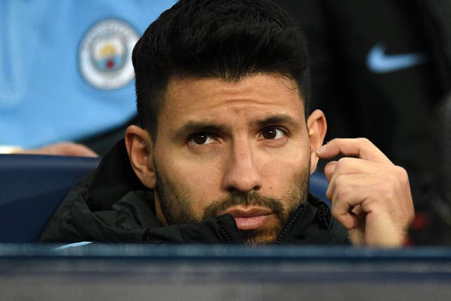 Sergio Aguero faces a race against time to be fit for Wednesday's match with Liverpool