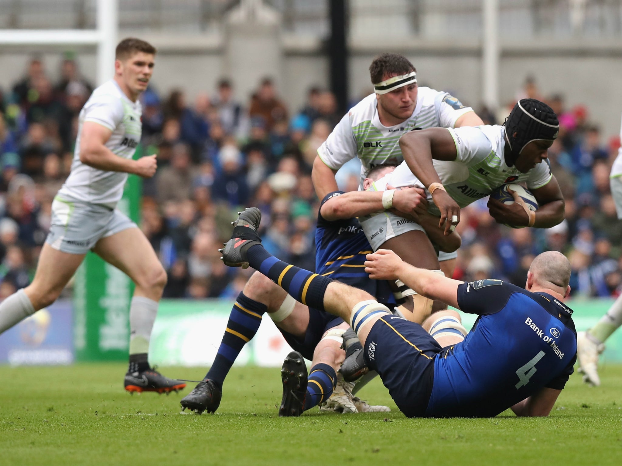 Saracens were unable to break down thedogged Leinster defence