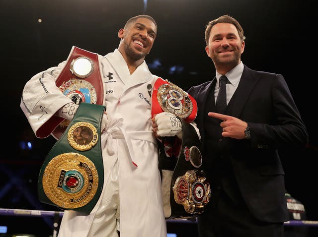 Anthony Joshua and Eddie Hearn are on the lookout for the next opponent