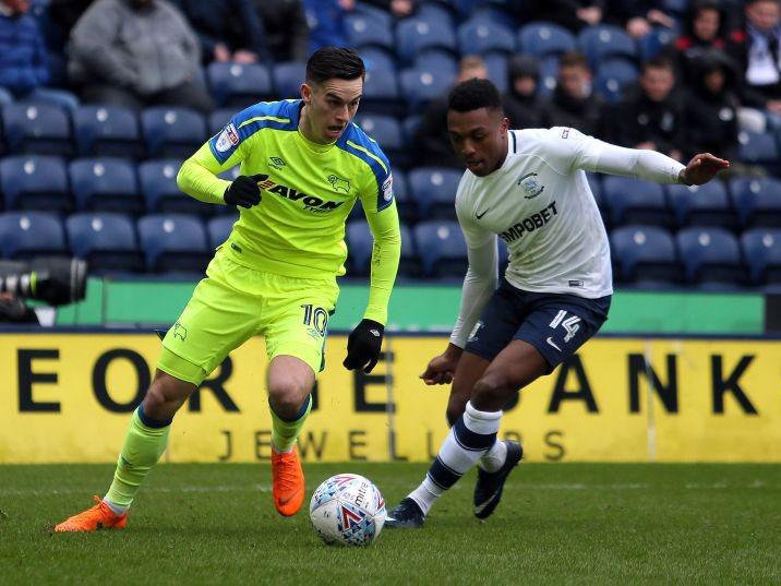 &#13;
Tom Lawrence was Derby’s match winner &#13;