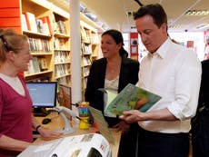 What guilty pleasures were on David Cameron's No 10 bookshelf?