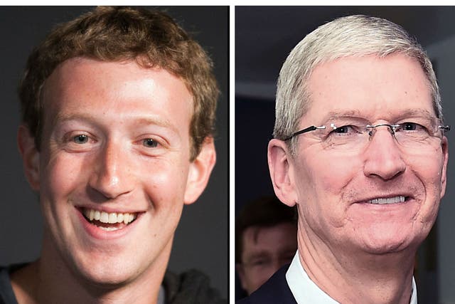 Facebook CEO Mark Zuckerberg and Apple CEO Tim Cook have been trading criticism