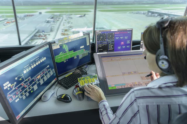 Traffic control: the view from the tower at Stansted Airport