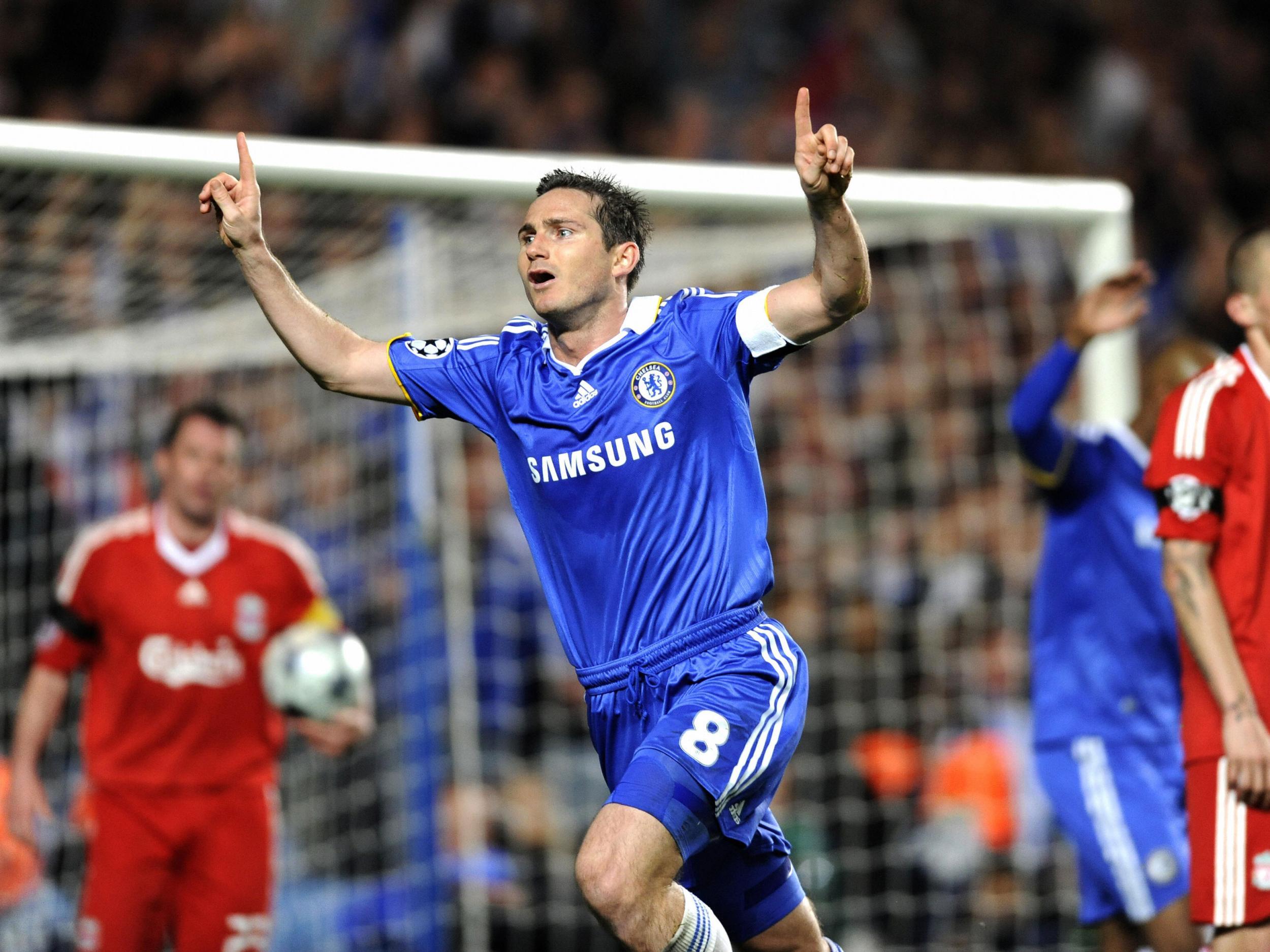 &#13;
Lampard settled a classic between Chelsea and Liverpool in 2009 &#13;