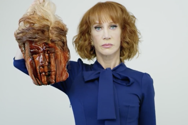 Kathy Griffin 'beheads' Donald Trump during photo session with Tyler Shields