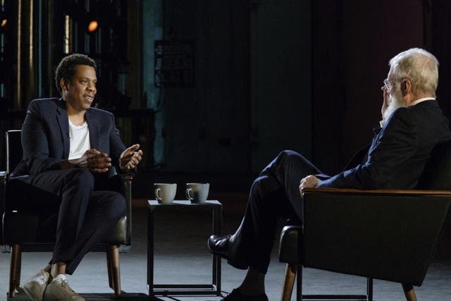 Jay-Z and David Letterman. Credit: Netflix