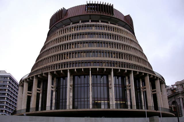 The New Zealand parliament building where politicians voted to wipe criminal records of people convicted of historical homosexual offences