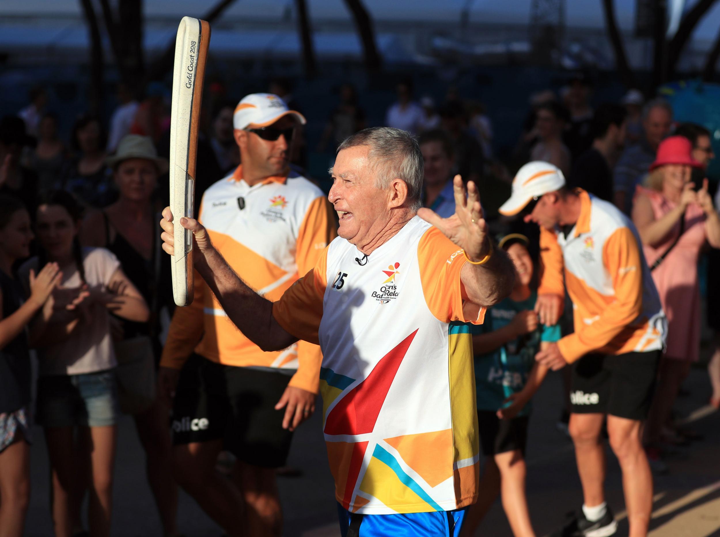 The baton is due to arrive at the Carrara Stadium before the opening ceremony