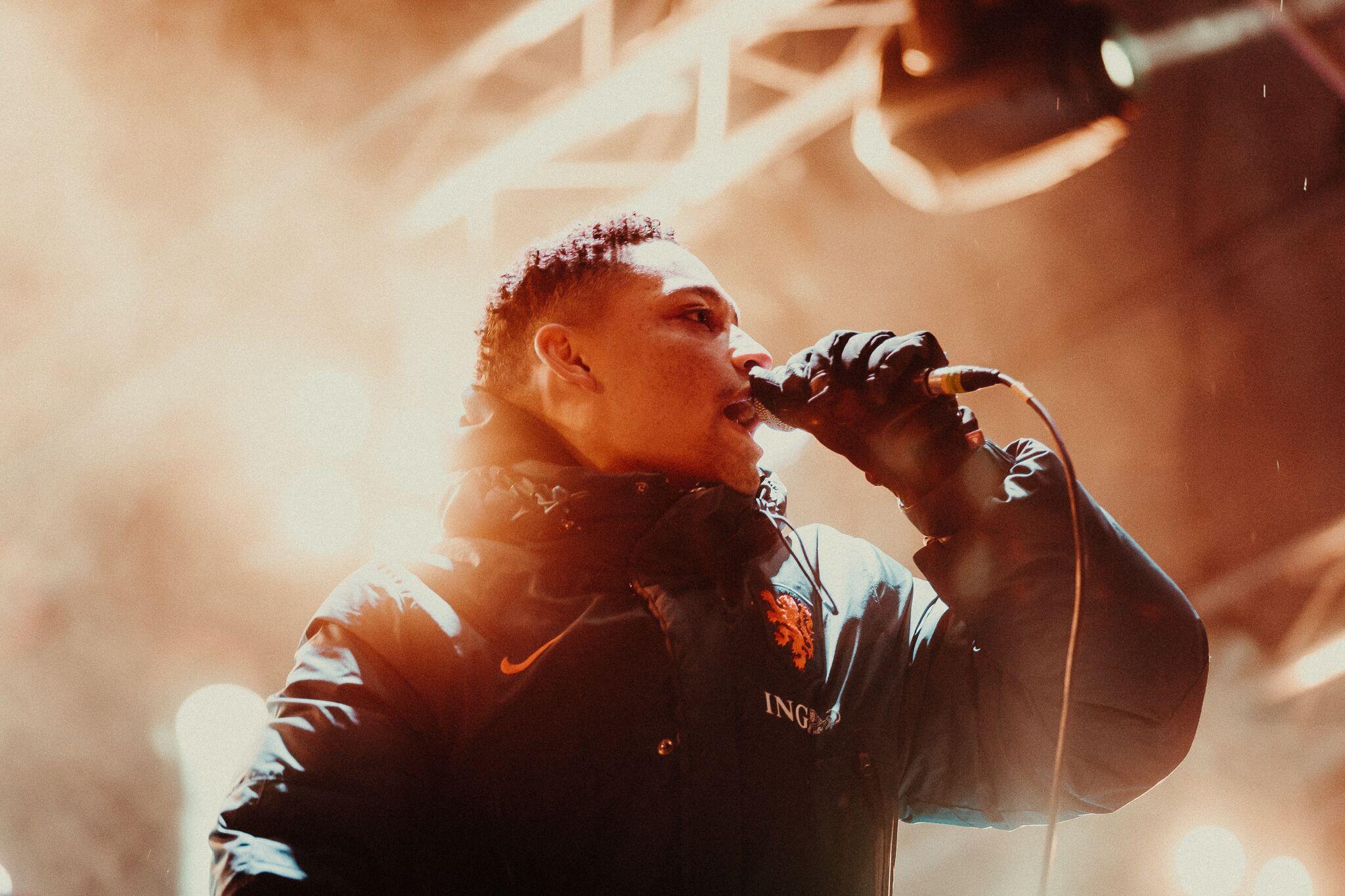 Loyle Carner performs at Snowboxx 2018