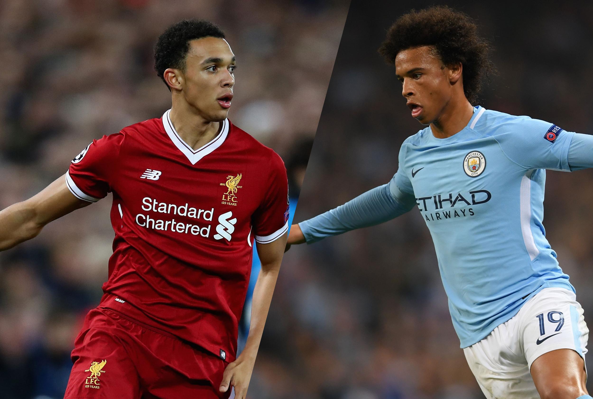 Trent Alexander-Arnold will be up against Leroy Sané on Liverpool's right flank