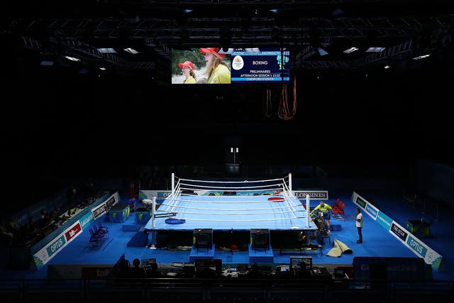 The boxing ring for the Commonwealth Games