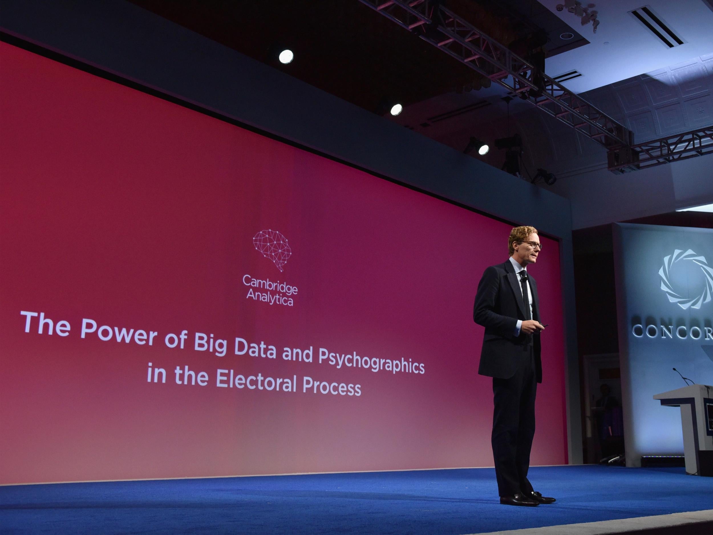 Cambridge Analytica chief executive Alexander Nix told a conference in New York his company was able to predict the personality of every adult in the US (Getty)