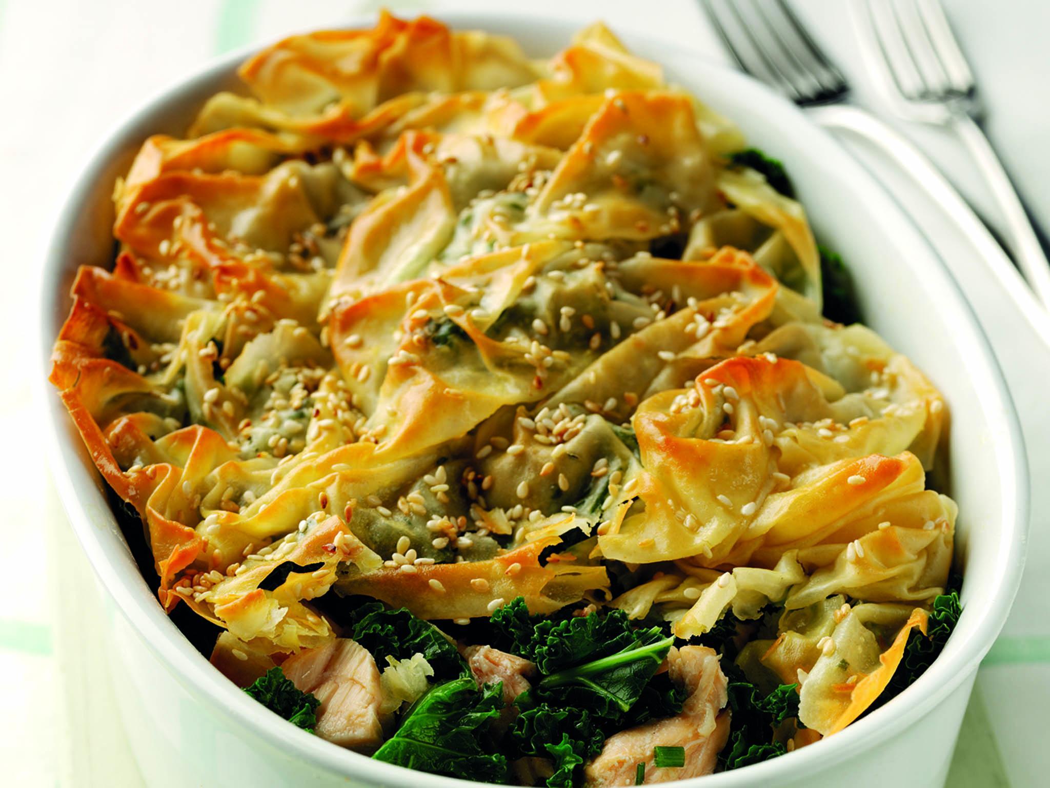 Filo factor: the pie’s crunchy topping is effortlessly impressive